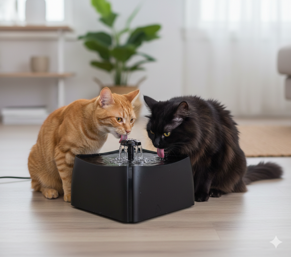 Por que seu gato não bebe água?