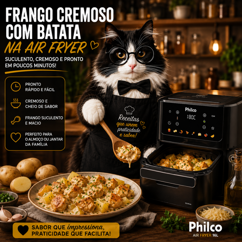 Frango Cremoso com Batata na Air Fryer: Fácil e Suculento 7 Frango Cremoso com Batata na Air Fryer: Fácil e Suculento