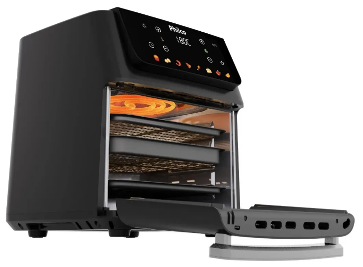 Detalhe da Air Fryer Philco Oven 16 Litros