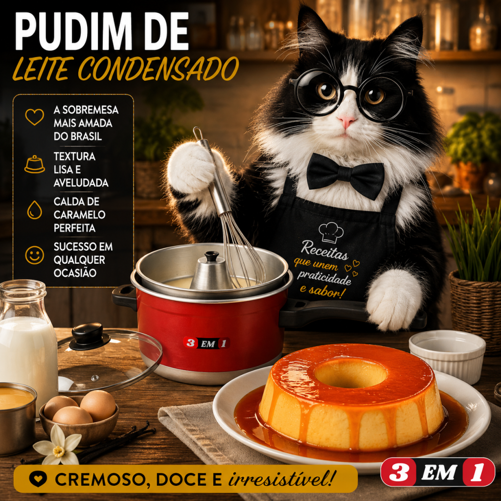 Pudim de Leite Condensado Cremoso 1 Pudim de Leite Condensado Cremoso