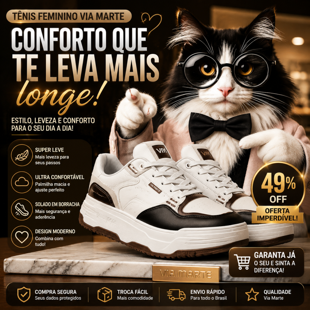 Tênis Via Marte Feminino Sola Alta: Conforto e Estilo 1 Tênis Via Marte Feminino Sola Alta: Conforto e Estilo