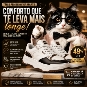 Tênis Via Marte Feminino Sola Alta: Conforto e Estilo