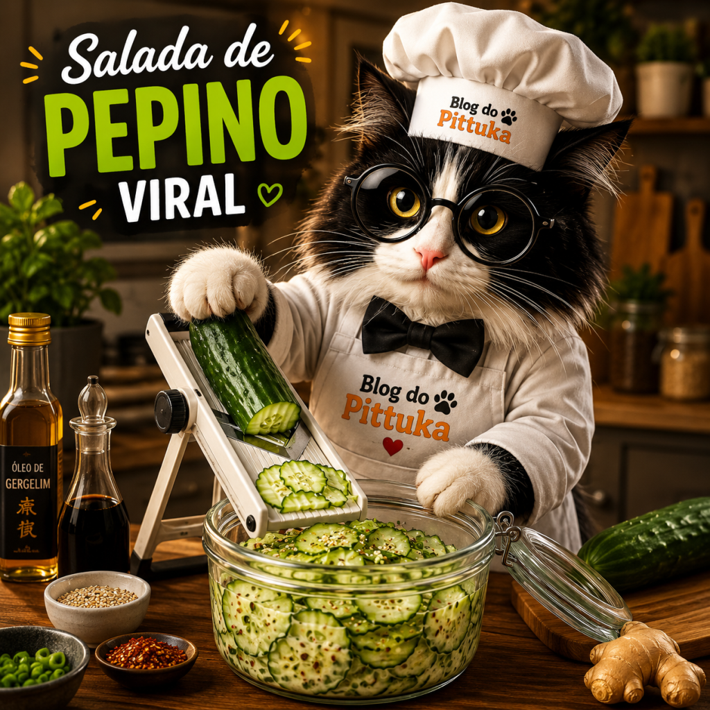 Salada de Pepino Viral no Pote