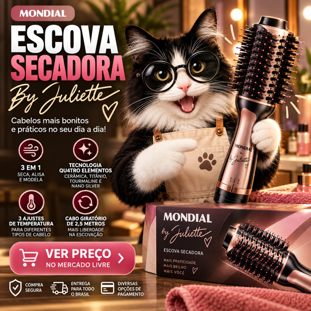 Escova Secadora By Juliette Mondial: Conheça os Benefícios 1 Escova Secadora By Juliette Mondial